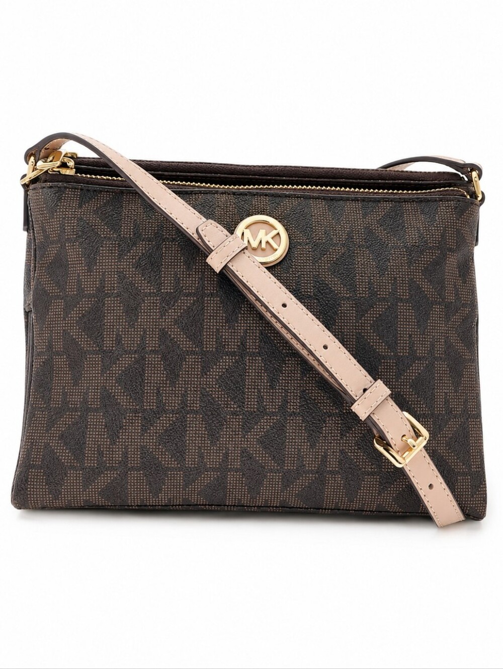 Michael Kors Fulton crossbody bag in signature Brown